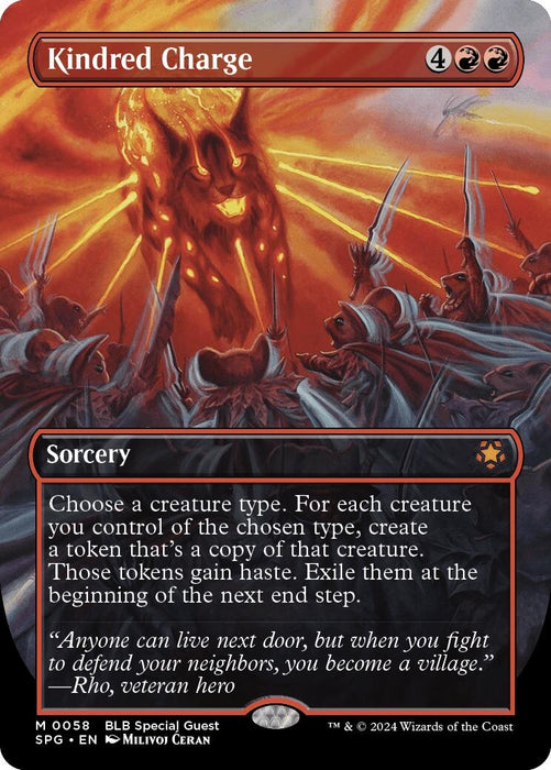 Image for Kindred Charge (Borderless) (58) (Foil) [Special Guests] - Magic: The Gathering