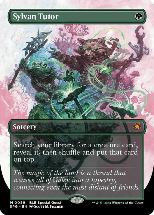 Image for Sylvan Tutor (Borderless) (59) (Foil) [Special Guests] - Magic: The Gathering