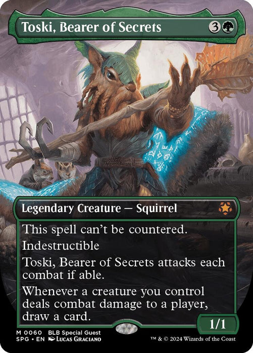 Image for Toski, Bearer of Secrets (Borderless) (60) (Foil) [Special Guests] - Magic: The Gathering