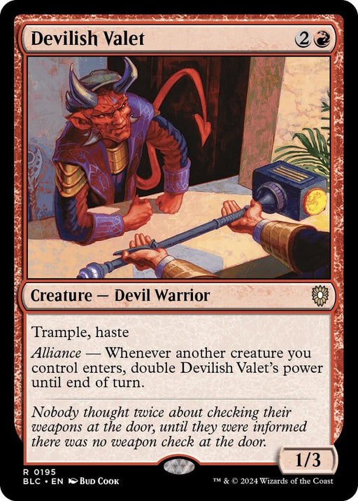 Image for Devilish Valet (195) [Bloomburrow] - Magic: The Gathering