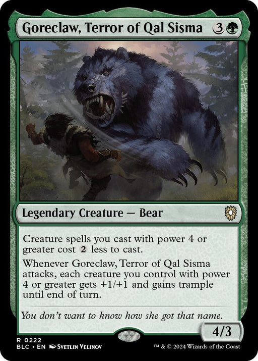 Image for Goreclaw, Terror of Qal Sisma (222) [Bloomburrow] - Magic: The Gathering