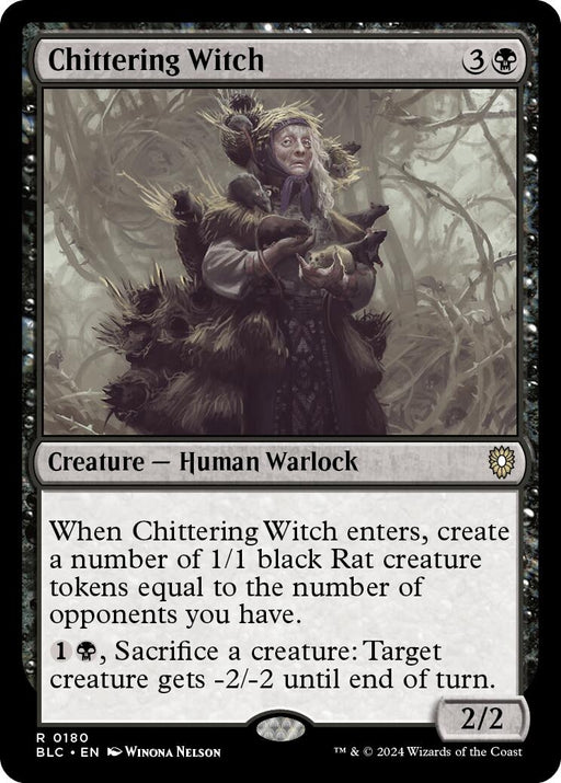 Image for Chittering Witch (180) [Bloomburrow] - Magic: The Gathering