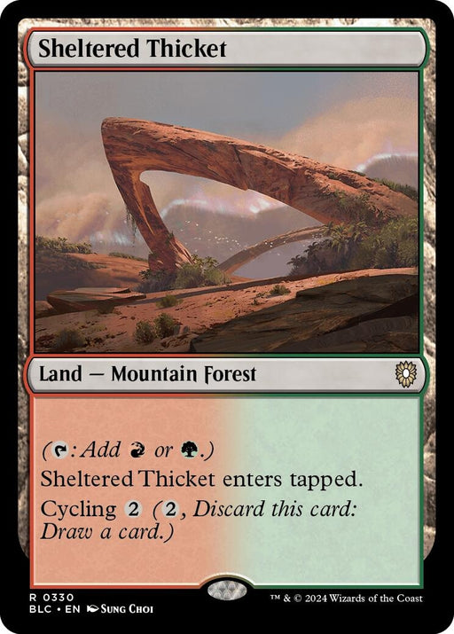 Image for Sheltered Thicket (330) [Bloomburrow] - Magic: The Gathering