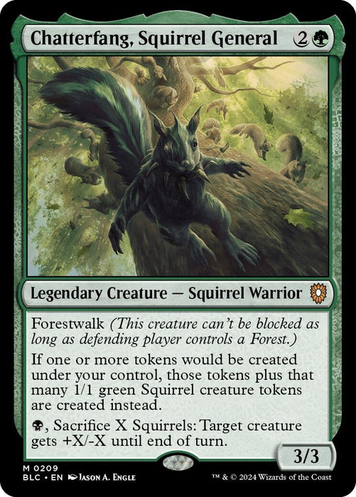 Image for Chatterfang, Squirrel General (209) [Bloomburrow] - Magic: The Gathering