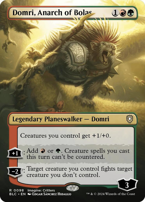 Image for Domri, Anarch of Bolas (Borderless) (98) (Foil) [Bloomburrow] - Magic: The Gathering