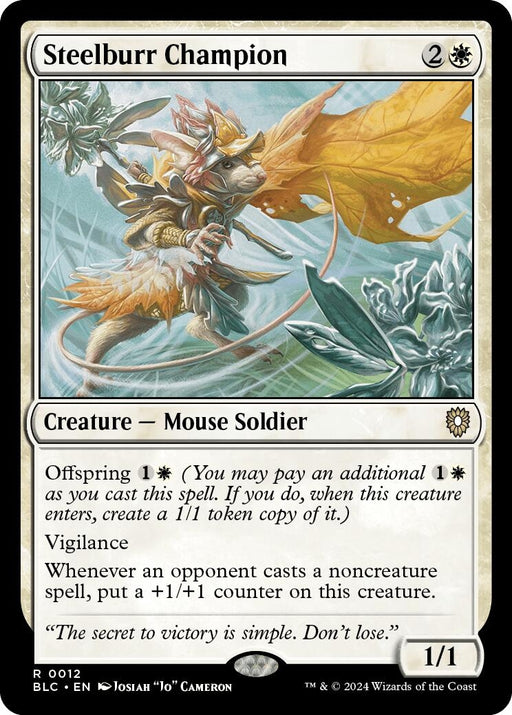 Image for Steelburr Champion (12) [Bloomburrow] - Magic: The Gathering