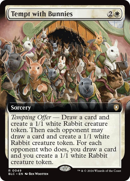 Image for Tempt with Bunnies (Extended Art) (49) [Bloomburrow] - Magic: The Gathering
