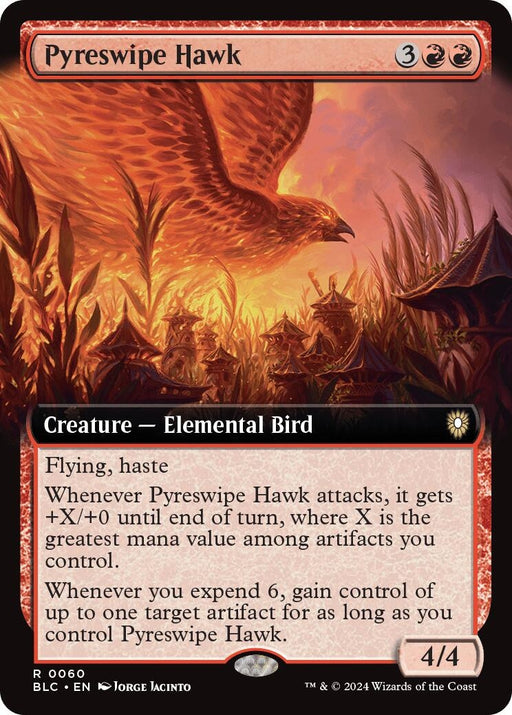 Image for Pyreswipe Hawk (Extended Art) (60) [Bloomburrow] - Magic: The Gathering
