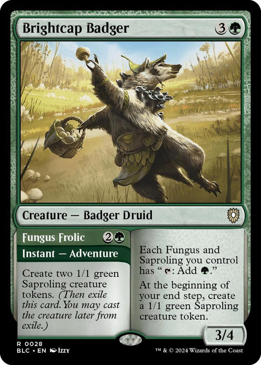 Image for Brightcap Badger (28) [Bloomburrow] - Magic: The Gathering
