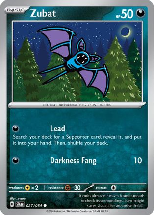 Zubat (027/064) Reverse Holofoil [SV: Shrouded Fable]