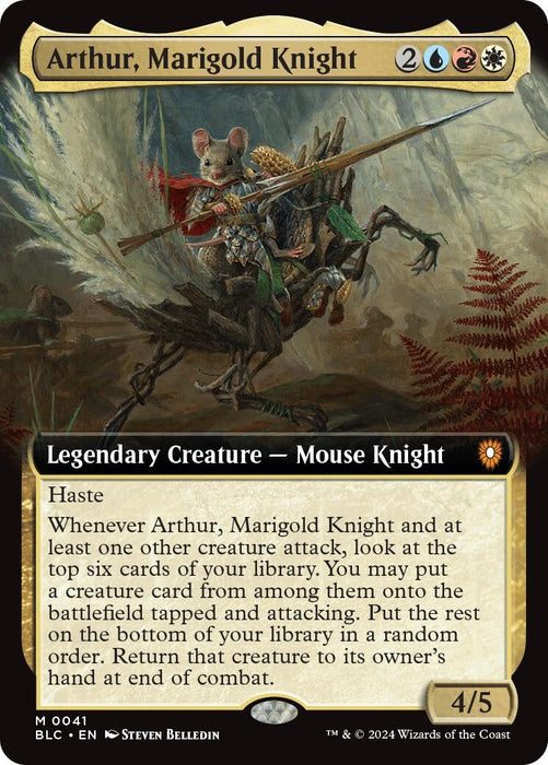 Image for Arthur, Marigold Knight (Extended Art) (41) (Foil) [Bloomburrow] - Magic: The Gathering