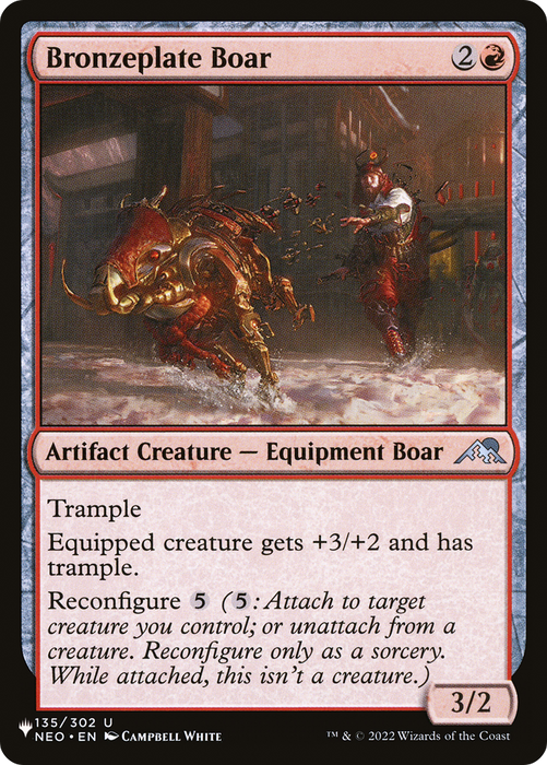 Bronzeplate Boar [PLST-NEO-135] - The List