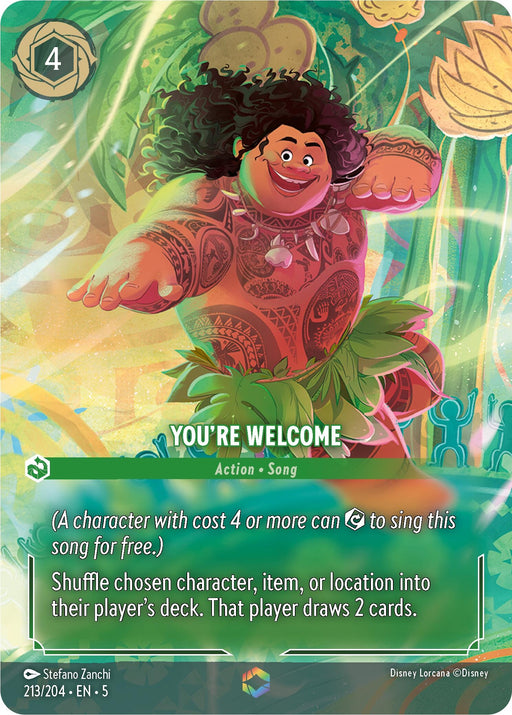 Image for You're Welcome (Enchanted) (213/204) (Holofoil) [Shimmering Skies] - Disney Lorcana