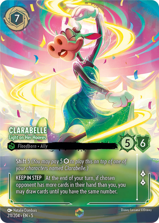 Image for Clarabelle - Light on Her Hooves (Enchanted) (211/204) (Holofoil) [Shimmering Skies] - Disney Lorcana