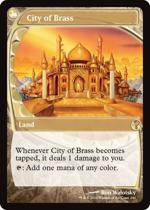 Image for City of Brass (Future Sight) (240) (Foil) [Mystery Booster 2] - Magic: The Gathering