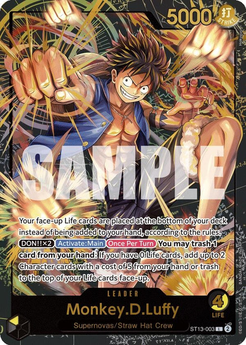 Monkey.D.Luffy (Premium Card Collection -Leader Collection-) (ST13-003) (Foil) [One Piece Promotion Cards]
