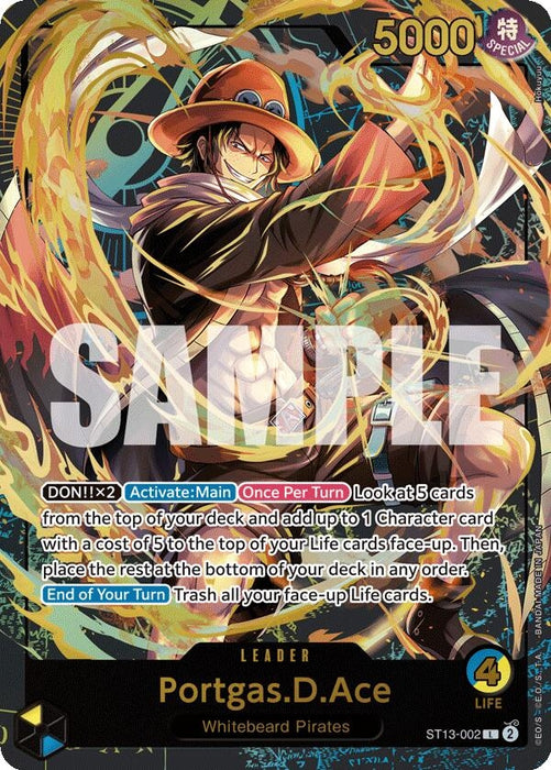 Portgas.D.Ace (Premium Card Collection -Leader Collection-) (ST13-002) (Foil) [One Piece Promotion Cards]