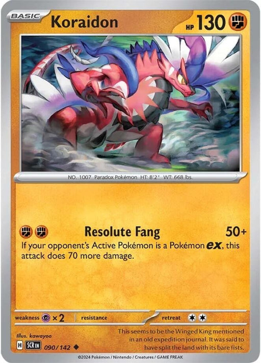 Image for Koraidon (090/142) (Reverse Holofoil) [SV07: Stellar Crown] - Pokemon