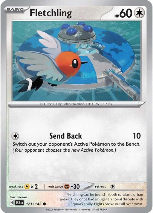 Image for Fletchling (121/142) (Reverse Holofoil) [SV07: Stellar Crown] - Pokemon