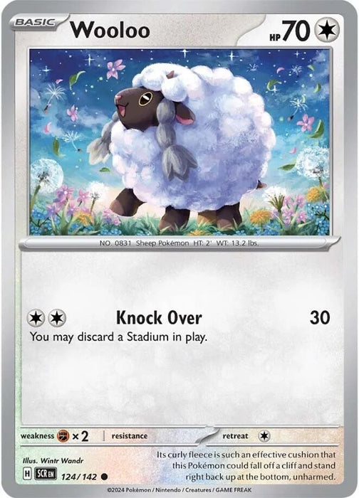 Image for Wooloo (124/142) (Reverse Holofoil) [SV07: Stellar Crown] - Pokemon