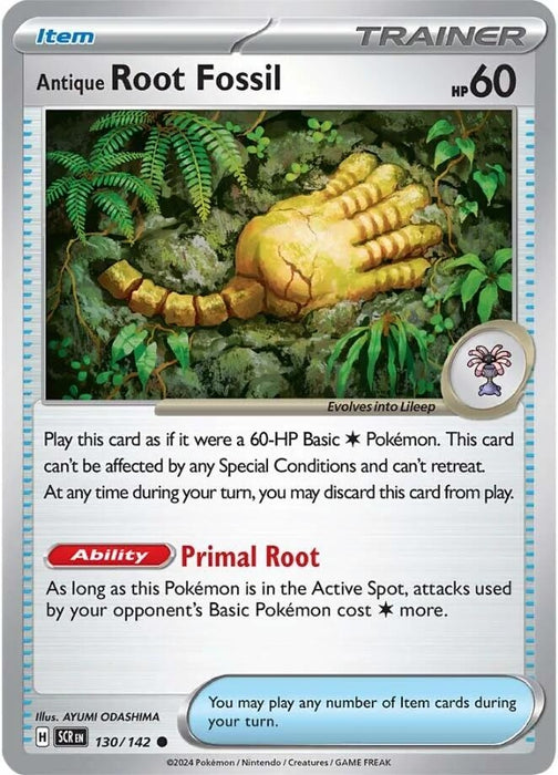 Image for Antique Root Fossil (130/142) (Reverse Holofoil) [SV07: Stellar Crown] - Pokemon