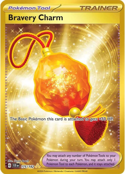 Image for Bravery Charm (175/142) (Holofoil) [SV07: Stellar Crown] - Pokemon