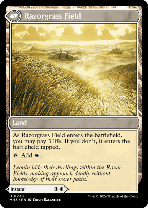 Razorgrass Ambush // Razorgrass Field [MH3-238] Foil - Modern Horizons 3