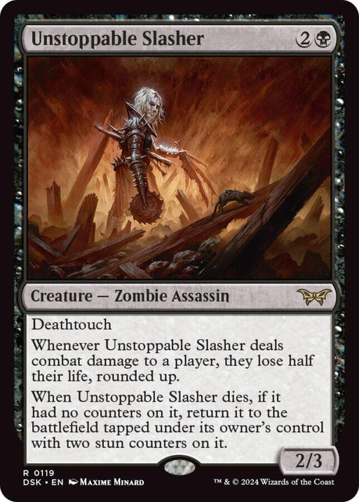 Image for Unstoppable Slasher (0119) (119) (Foil) [Duskmourn: House of Horror] - Magic: The Gathering