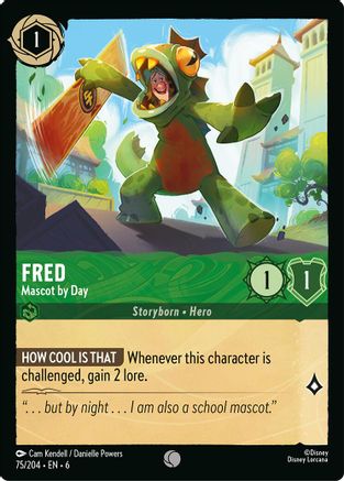 Fred - Mascot by Day (75/204) Cold Foil [Azurite Sea]