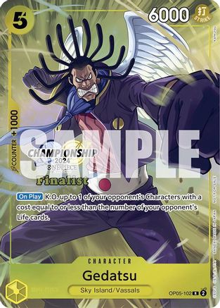 Gedatsu (Championship 2024 Finalist Card Set) [OP05-102] (One Piece Promotion Cards)
