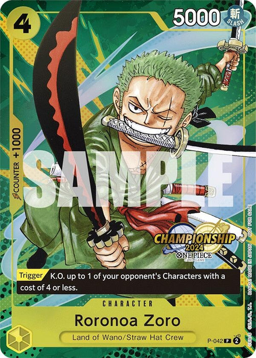 Roronoa Zoro (CS 2024 Event Pack) (P-042) (Foil) [One Piece Promotion Cards]