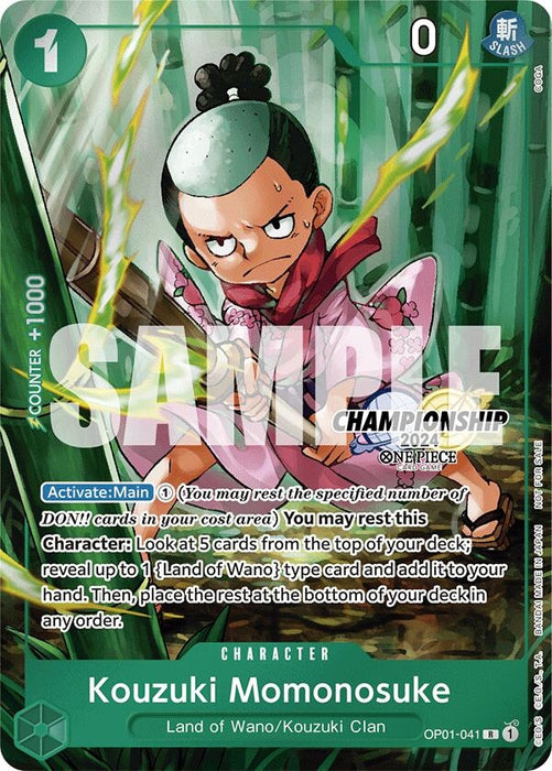 Kouzuki Momonosuke (CS 2024 Celebration Pack) (OP01-041) (Foil) [One Piece Promotion Cards]