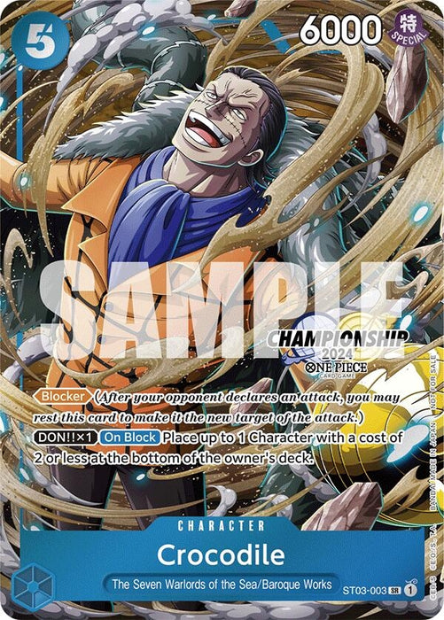 Crocodile (CS 2024 Celebration Pack) (ST03-003) (Foil) [One Piece Promotion Cards]