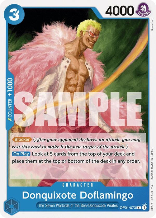Image for Donquixote Doflamingo (OP01-073) (OP01-073) [Starter Deck 17: BLUE Donquixote Doflamingo] - One Piece Card Game