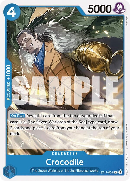 Image for Crocodile (ST17-001) [Starter Deck 17: BLUE Donquixote Doflamingo] - One Piece Card Game