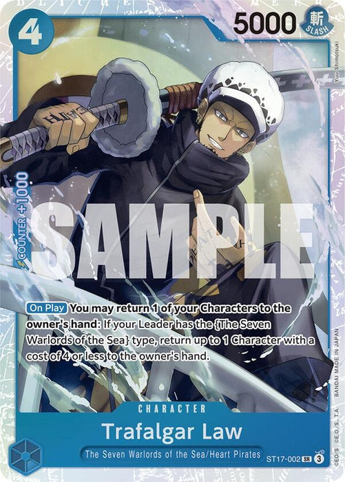 Image for Trafalgar Law (ST17-002) (ST17-002) (Foil) [Starter Deck 17: BLUE Donquixote Doflamingo] - One Piece Card Game