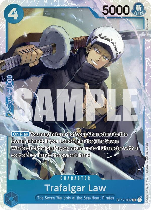 Image for Trafalgar Law (ST17-002) (ST17-002) (Foil) [Starter Deck 17: BLUE Donquixote Doflamingo] - One Piece Card Game