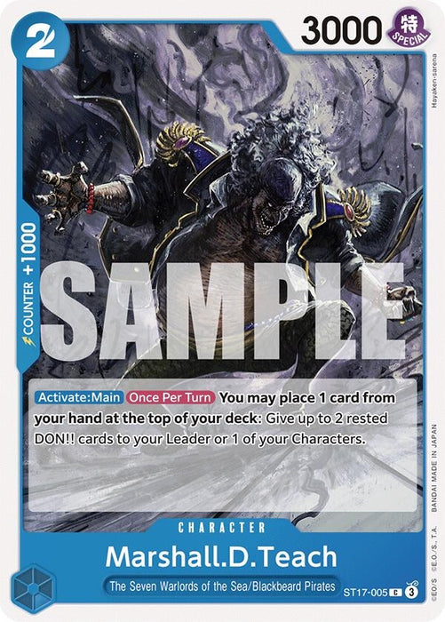 Image for Marshall.D.Teach (ST17-005) [Starter Deck 17: BLUE Donquixote Doflamingo] - One Piece Card Game