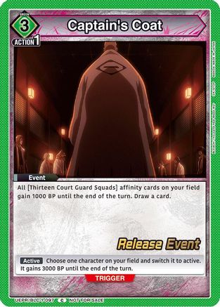 Captain's Coat (UE01BT/BLC-1-097) - BLEACH ThousandYear Blood War Release Event Cards