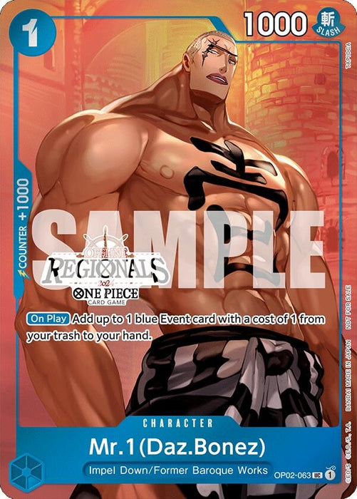 Mr.1 (Daz.Bonez) (Offline Regional 2024 Vol. 3) (OP02-063) [One Piece Promotion Cards]