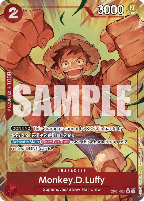 Image for Monkey.D.Luffy (OP01-024) (Alternate Art) (OP01-024) (Foil) [Premium Booster -The Best-] - One Piece Card Game