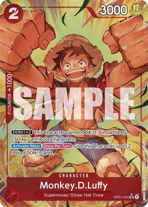 Image for Monkey.D.Luffy (OP01-024) (Alternate Art) (OP01-024) (Foil) [Premium Booster -The Best-] - One Piece Card Game