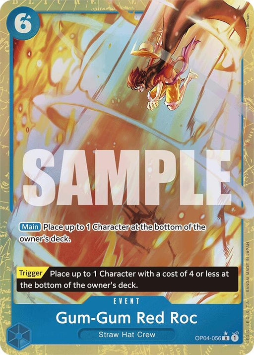 Image for Gum-Gum Red Roc (Alternate Art) (OP04-056) (Foil) [Premium Booster -The Best-] - One Piece Card Game