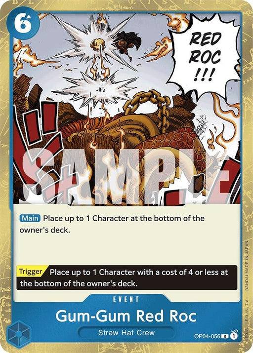 Image for Gum-Gum Red Roc (Jolly Roger Foil) (OP04-056) (Foil) [Premium Booster -The Best-] - One Piece Card Game