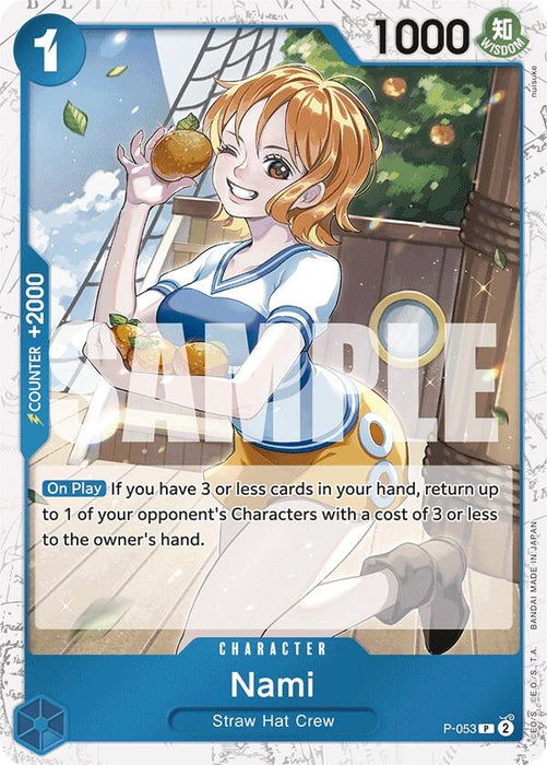Image for Nami (P-053) (Jolly Roger Foil) (P-053) (Foil) [Premium Booster -The Best-] - One Piece Card Game