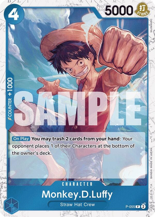 Image for Monkey.D.Luffy (P-055) (Jolly Roger Foil) (P-055) (Foil) [Premium Booster -The Best-] - One Piece Card Game