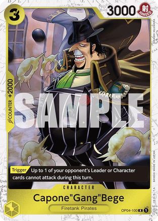 Capone"Gang"Bege (Alternate Art) (HISASHI HUJIWARA) [OP04-100] (Premium Booster)