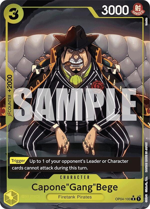 Image for Capone"Gang"Bege (OP04-100) (Alternate Art) (OP04-100) (Foil) [Premium Booster -The Best-] - One Piece Card Game