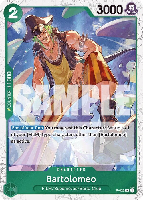 Image for Bartolomeo (P-029) (Jolly Roger Foil) (P-029) (Foil) [Premium Booster -The Best-] - One Piece Card Game