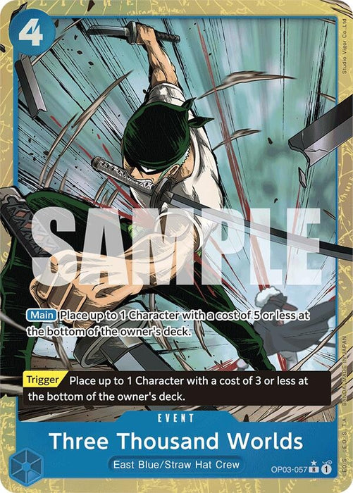 Image for Three Thousand Worlds (Alternate Art) (OP03-057) (Foil) [Premium Booster -The Best-] - One Piece Card Game